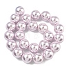 Electroplated Shell Pearl Beads Strands BSHE-G041-16mm-06-4