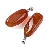 Natural Carnelian Tumbled Stone Pendants GG-K002-06P-2