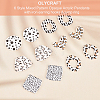 Olycraft 24Pcs 6 Style Mixed Pattern Opaque Acrylic Pendants SACR-OC0001-05-4