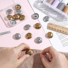 8Pcs 2 Colors 1-Hole Alloy Shank Buttons BUTT-AR0001-40-4