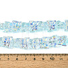 Baking Paint Electroplate Transparent Glass Beads Strands EGLA-N020-05F-4