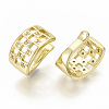 Brass Micro Pave Clear Cubic Zirconia Cuff Earrings X-EJEW-S201-202G-NF-2