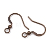 Brass French Earring Hooks X-KK-Q369-RC-4