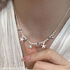 4Pcs Ocean 925 Sterling Silver Starfish Charms STER-BBC0009-90-6