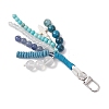 Natural & Synthetic Mixed Gemstone Round Cross Beads Pendant Decorations HJEW-TA00465-3