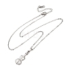 304 Stainless Steel Violin Pendant Cable Chain Necklaces for Men Women NJEW-K308-11P-4