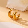304 Stainless Steel Ring Stud Earrings EA4595-3-2