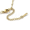 Heart with Word Love Brass with Rhinestone Pendant Necklaces NJEW-Z026-04G-4