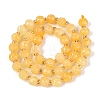 Ombre Effect Dyed Transparent Crackle Glass Beads Strands GLAA-Q111-8MM-07-3