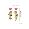 Back to School Acrylic Dangle Stud Earrings FS-WGAA197-12-1