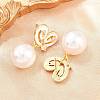 Valentine's Day Brass Clear Cubic Zirconia Dangle Stud Earrings EJEW-Z164-07G-01-2