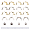 16 Sets 4 Style Alloy U Shape Rings Clasps FIND-CA0007-05-1