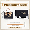 4Pcs Rectangle Paper Wrapping Handle Bags with Ribbon CARB-LP0001-46-2