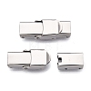 Tarnish Resistant Smooth Surface 201 Stainless Steel Watch Band Clasps STAS-R063-63-1