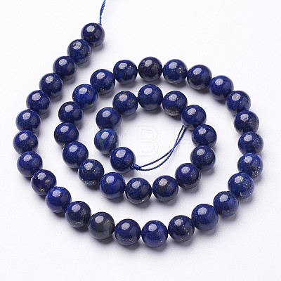 Dyed Grade A Natural Lapis Lazuli Beads X1-GSR8mmC123-1
