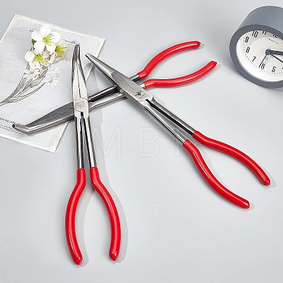 High Carbon Steel Bent Needle Nose Pliers PT-WH0006-05A-1