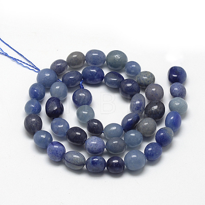 Natural Blue Aventurine Beads Strands G-R445-8x10-27-1