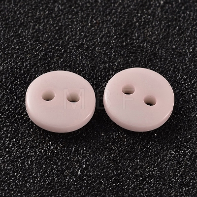 2-Hole Flat Round Resin Sewing Buttons for Costume Design BUTT-E119-24L-16-1