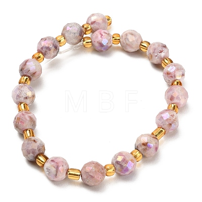 Electroplated Natural Druzy Geode Crystal Beads Strands G-F833-P01-8mm-01-1