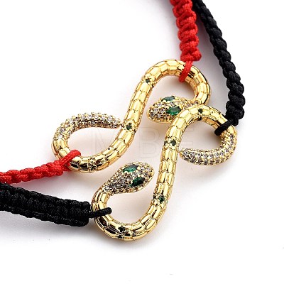 Couple Adjustable Nylon Thread Braided Bead Bracelets BJEW-JB05449-1