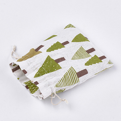 Polycotton(Polyester Cotton) Packing Pouches Drawstring Bags ABAG-T007-02A-1