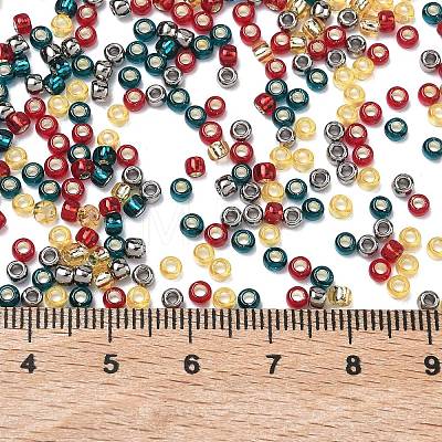 4 Colors 8/0 Christmas TOHO Round Seed Beads SEED-X0058-24-1
