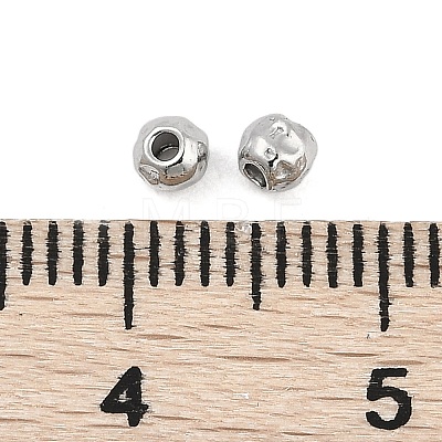 Anti-Tarnish Textured 316 Surgical Stainless Steel Beads STAS-M106-01C-P-1
