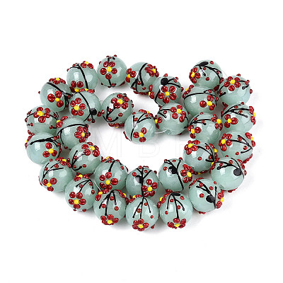Handmade Lampwork Enamel Beads LAMP-T023-23E-1