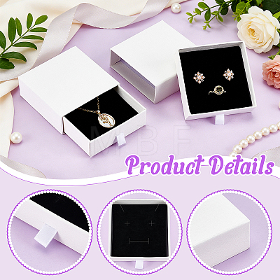 Paper Jewelry Drawer Boxes LS-CON-WH0085-203B-1