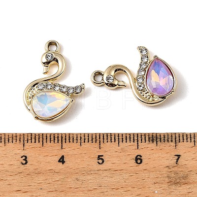 UV Plating Alloy Glass Pendants FIND-K032-35G-1