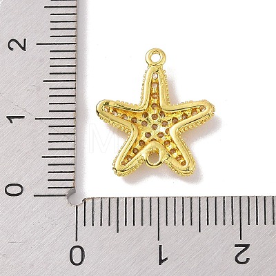 Real 18K Gold Plated Brass Micro Pave Cubic Zirconia Connector Charms KK-L209-047G-03-1