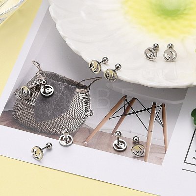 201 Stainless Steel Earlobe Plugs for Mother's Day EJEW-R147-32-1