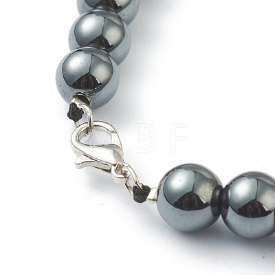 Non-Magnetic Synthetic Hematite Beades 3 Layer Necklaces NJEW-H307-02-1