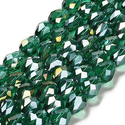 Electroplate Glass Beads Strands EGLA-D015-15x10mm-26-1