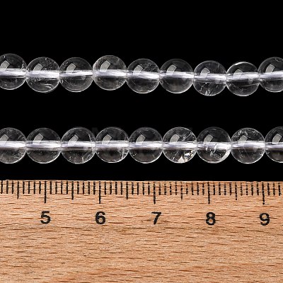 Round Natural Grade A Quartz Crystal Beads Strands G-H1648-6mm-01N-A-1