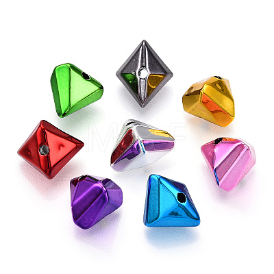 UV Plating Opaque Acrylic Beads PACR-T017-05-1
