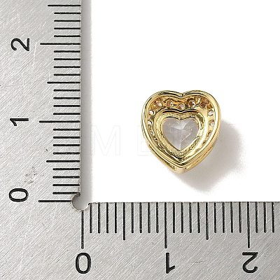 Brass Micro Pave Cubic Zirconia Beads KK-I276-46G-09-1