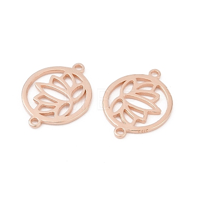 925 Sterling Silver Hollow Connector Charms STER-A046-01RG-1