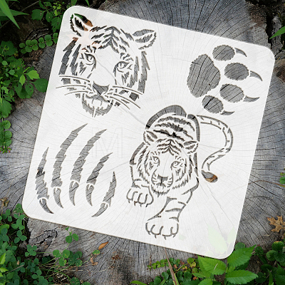 PET Hollow Out Drawing Painting Stencils DIY-WH0391-0757-1