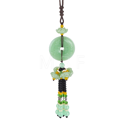 Glass Pendant Decorations HJEW-WH0063-083A-1