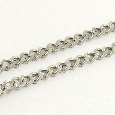 304 Stainless Steel Curb Chain Necklaces NJEW-R223-03-1