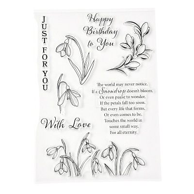 Silicone Clear Stamps DIY-A013-02-1