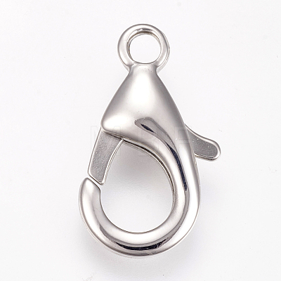 304 Stainless Steel Lobster Claw Clasps STAS-O114-057P-E-1