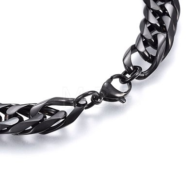 304 Stainless Steel Curb Chain Necklaces NJEW-H493-20B-1
