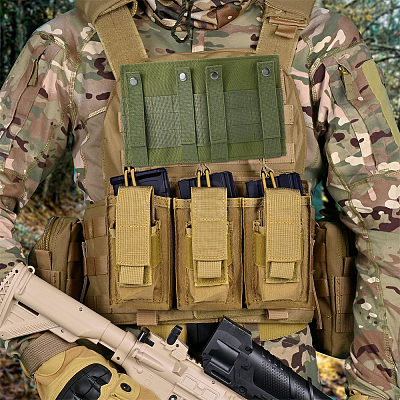 Nylon Tactical Molle Hook and Loop Panel DIY-WH0698-036B-1
