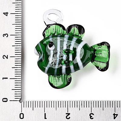 Handmade Lampwork Pendants LAMP-T021-24B-1