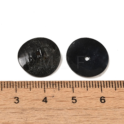 Spray Painted Natural Akoya Shell Beads SHEL-M021-11-1