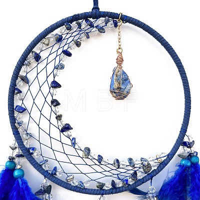 Woven Net/Web with Feather Hanging Ornaments PW-WGED7ED-01-1