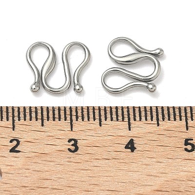 304 Stainless Steel Hook Clasps STAS-Z179-04P-1