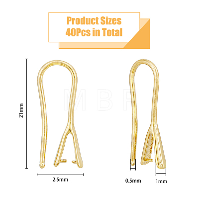 40Pcs Rack Plating Eco-friendly Brass Earring Hooks KK-DC0002-72-1
